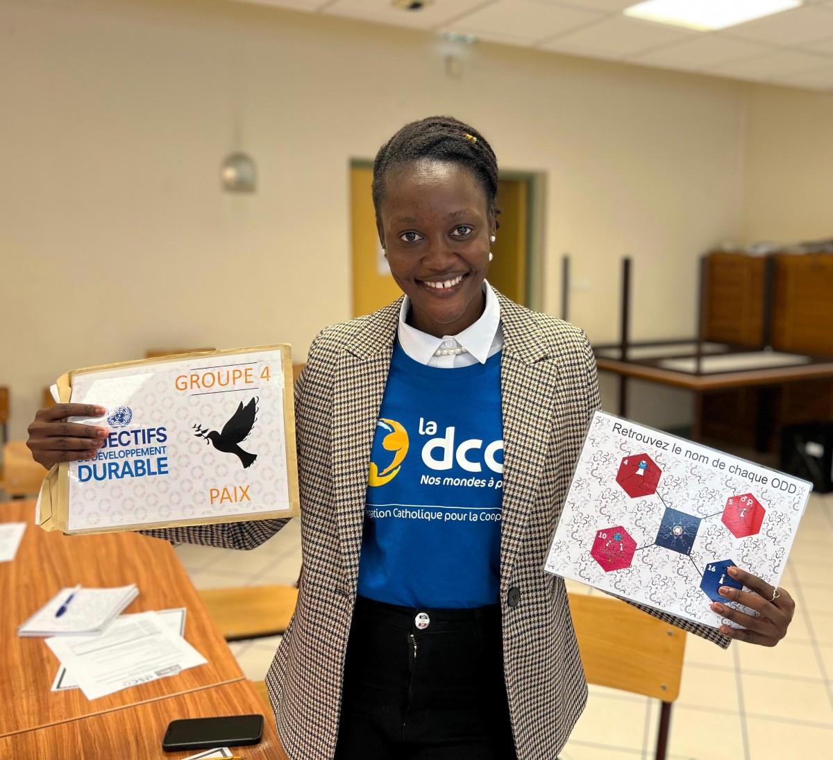 Nadine, VSI Tchadienne en mission en France au service de projets socio-éducatifs